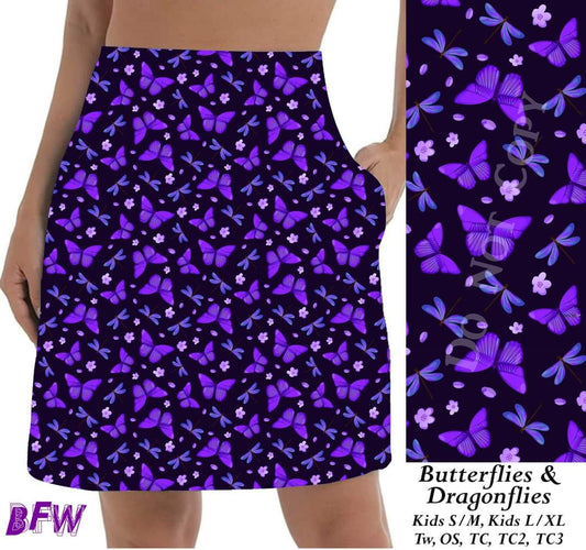 Butterflies & Dragonflies skorts,