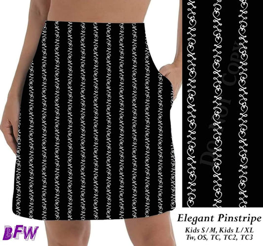 Elegant Pinstripe Skort