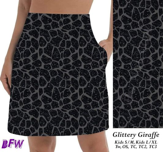 Glittery Giraffe Skort