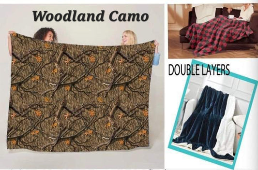 Woodland Camo Blanket