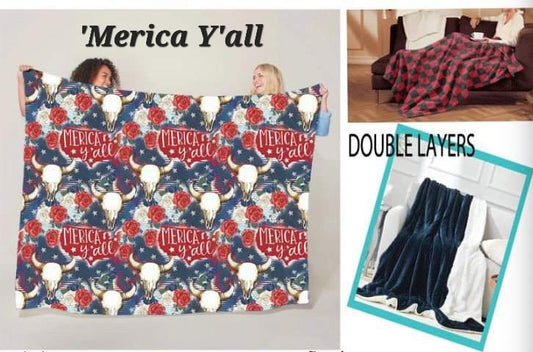 'Merica Y'all Blanket
