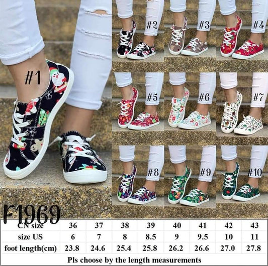 Canvas Christmas shoes