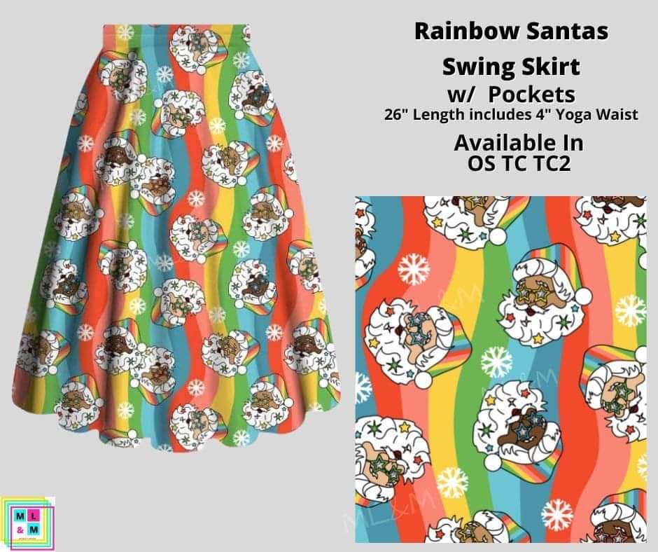 Rainbow Santa Skirt