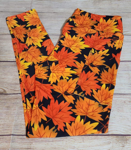 Vibrant Fall Leaves Full Length w/ Pockets