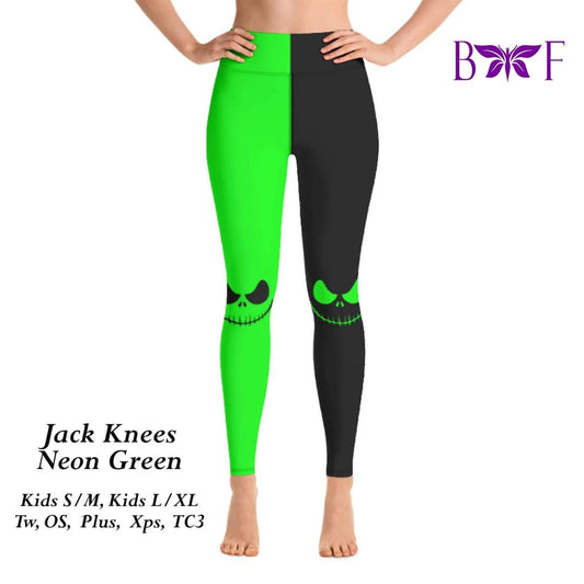 Jack Knees: neon green leggings with pockets KIDS