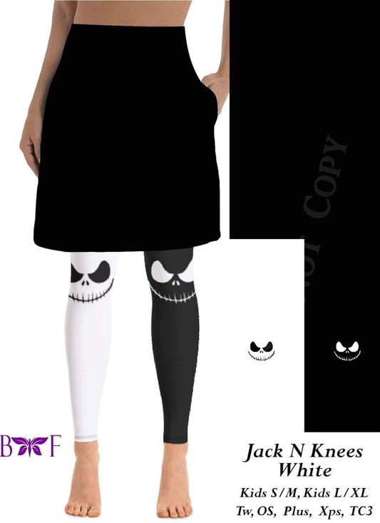 Black skirt white jack skirted leggings