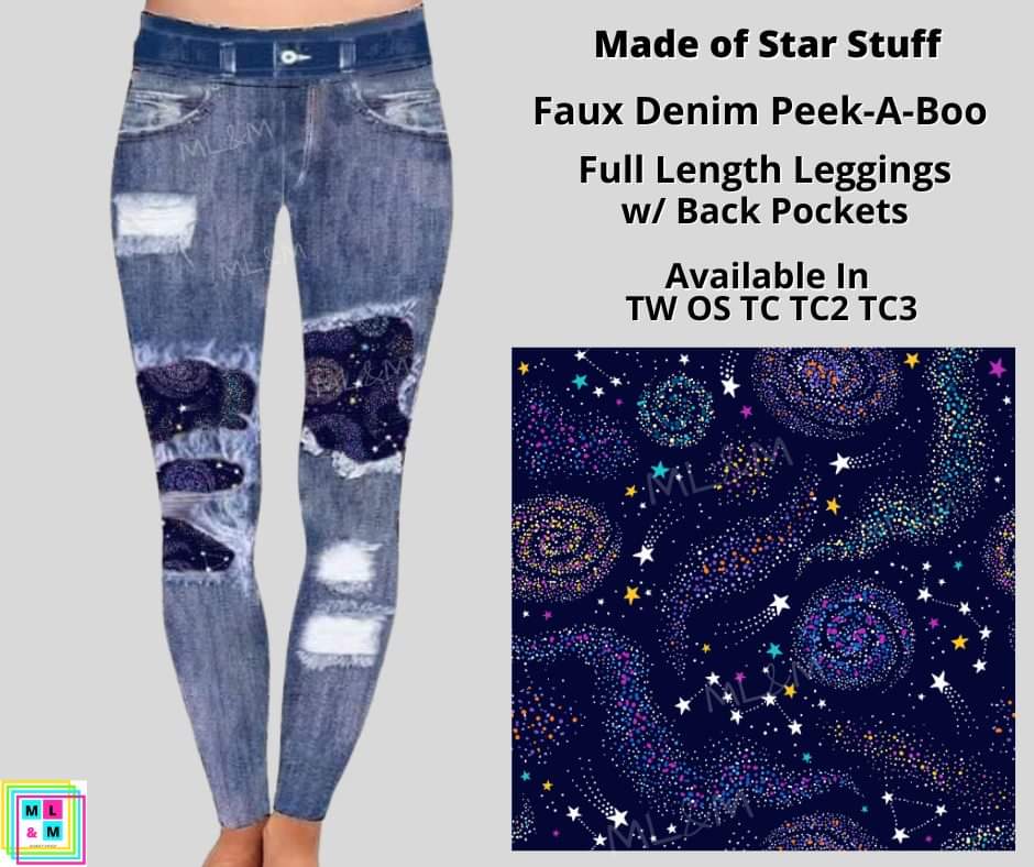 Made of Star Stuff Faux Denim Full Length