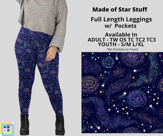 Made of Star Stuff Full Length Adult & Youth Leggings w/ Pockets