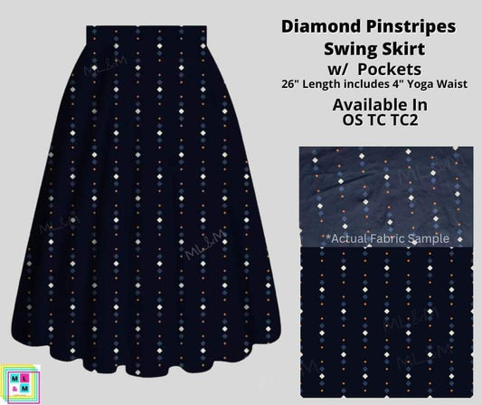 Diamond Pinstripes Skirt