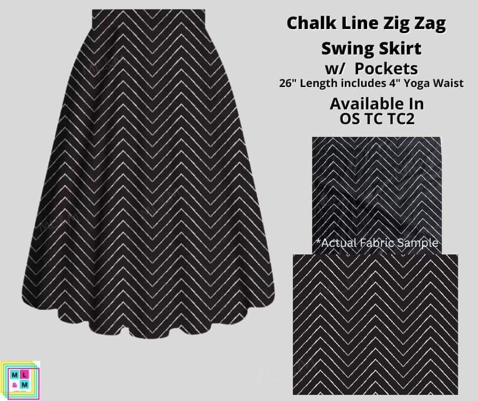 Chalk Line Zig Zag Skirt