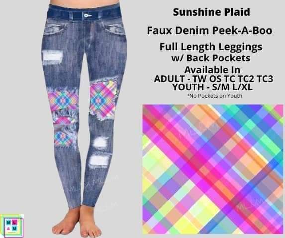 Sunshine Plaid Denim Full Length