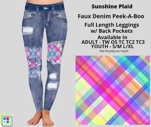 Sunshine Plaid Denim Full Length