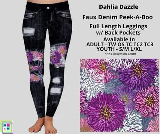 Dahlia Dazzle (Dark) Denim Full Length