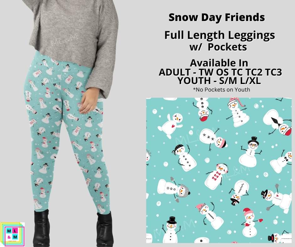 Snow Day Friends Full Length Leggings