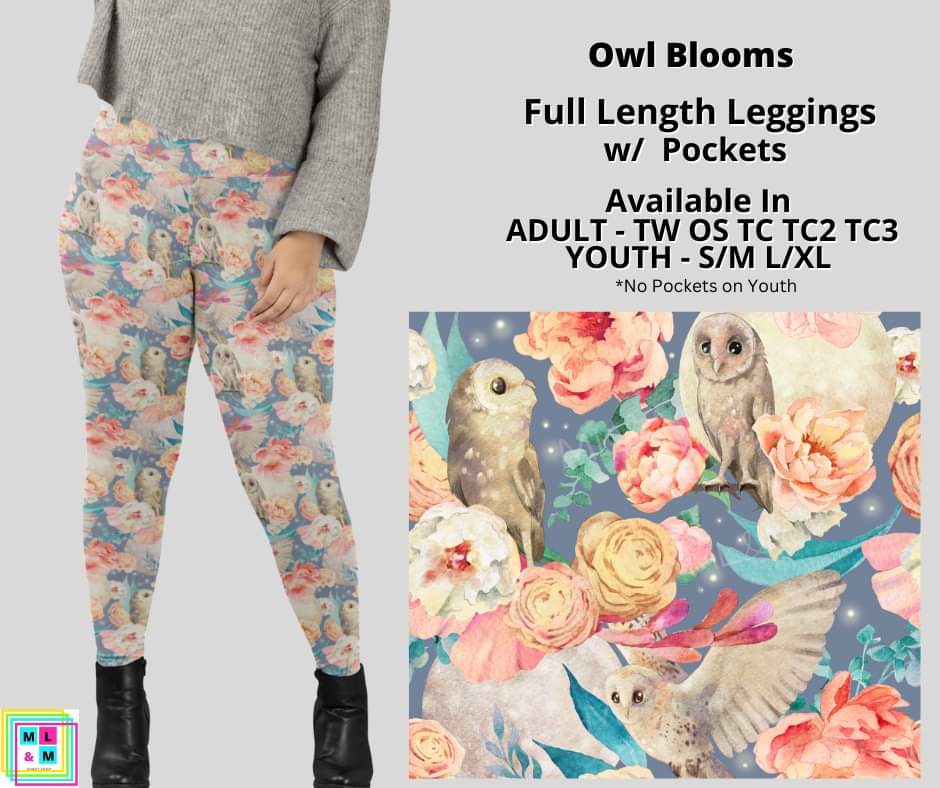 Owl Blooms Full Length Leggings