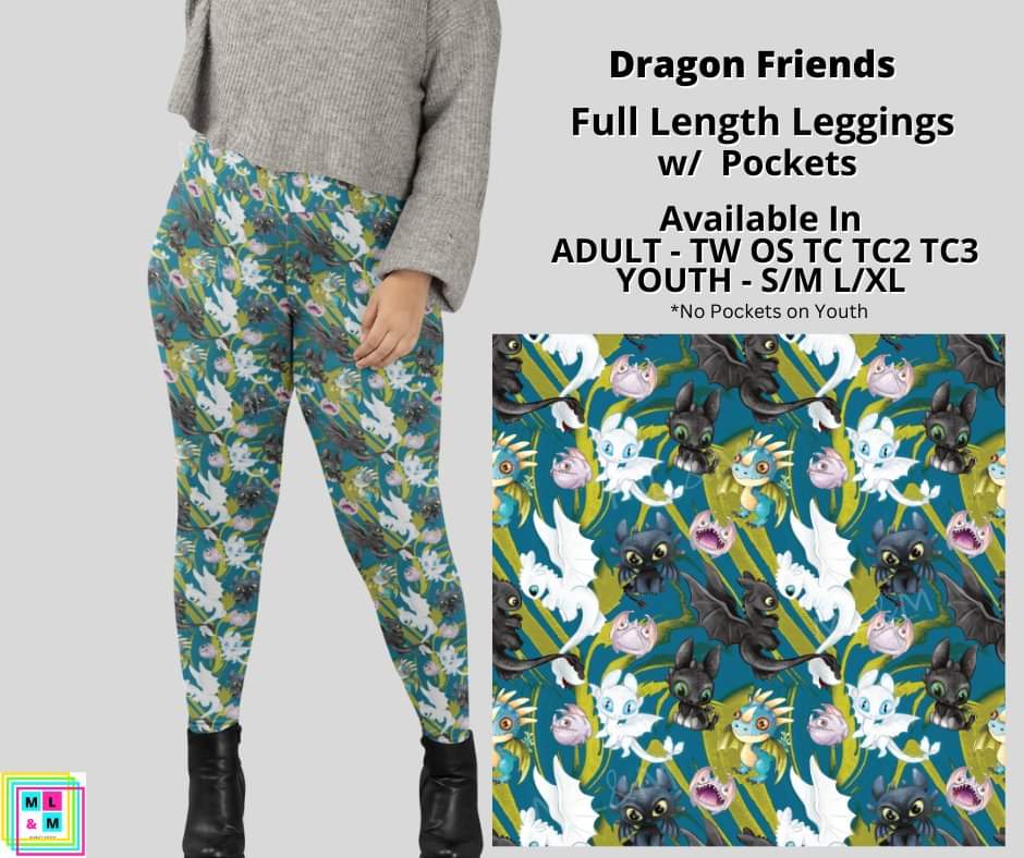 Dragon Friends Full Length Leggings