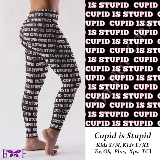 Cupid is Stupid leggings with pockets