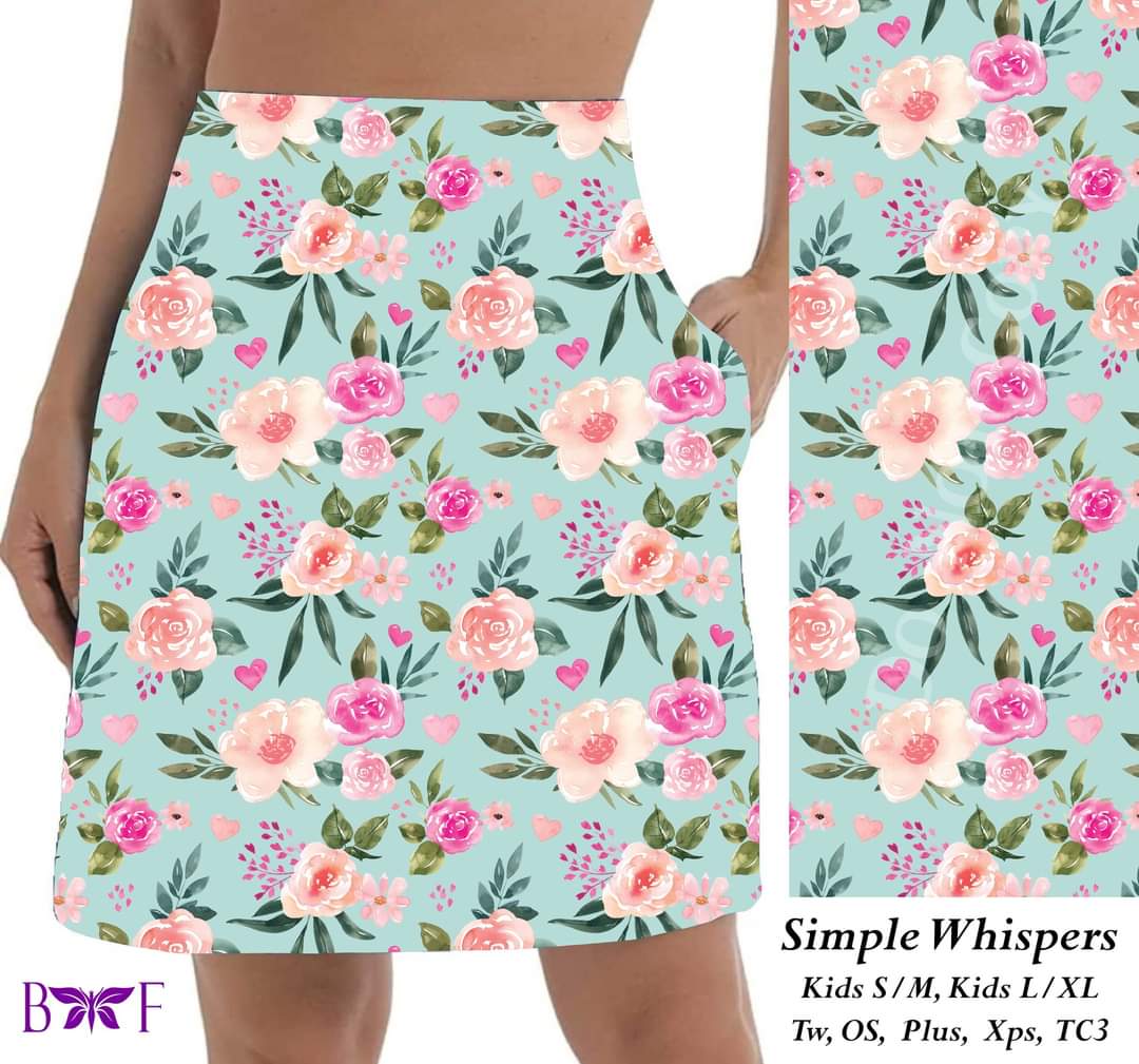 Simple Whispers skorts with pockets