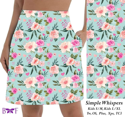 Simple Whispers skorts with pockets