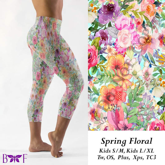 Spring Floral capris with pockets