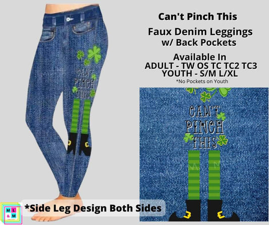 Can't Pinch This Faux Denim Full Length