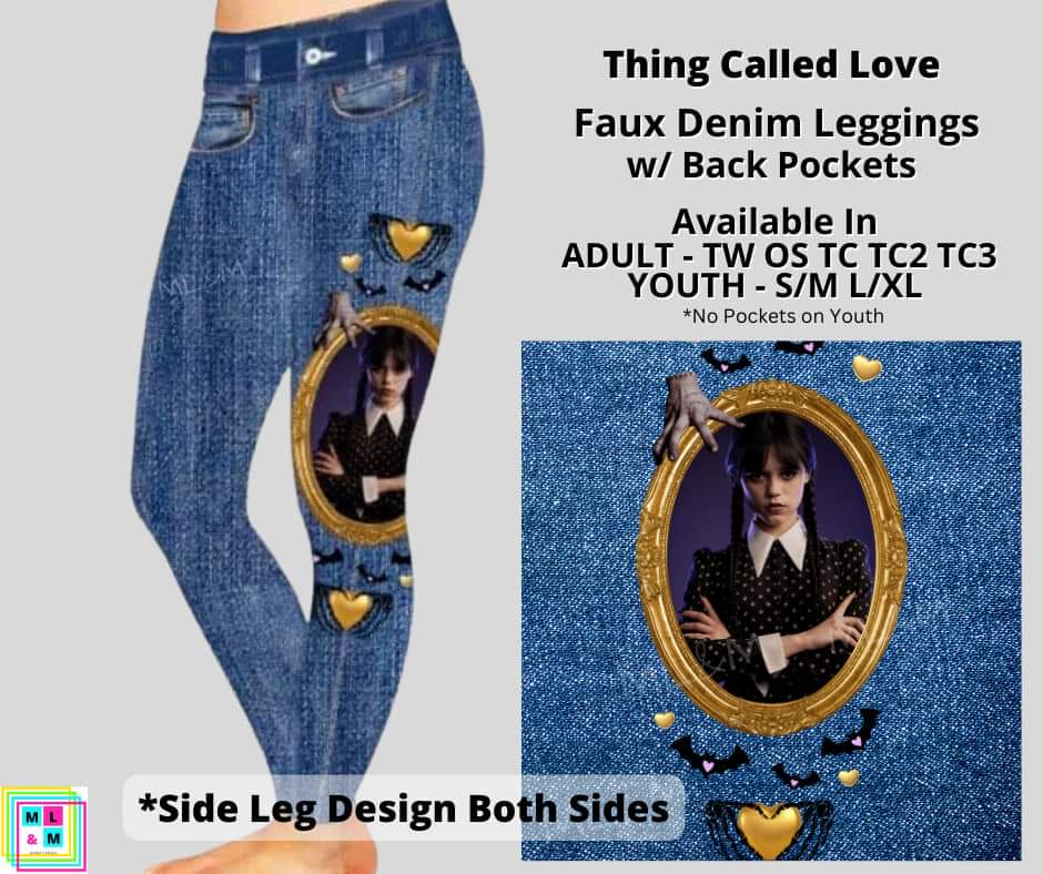 Thing Called Love Faux Denim Full Length