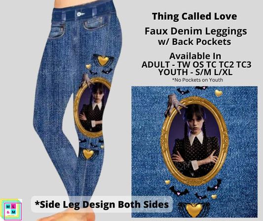 Thing Called Love Faux Denim Full Length