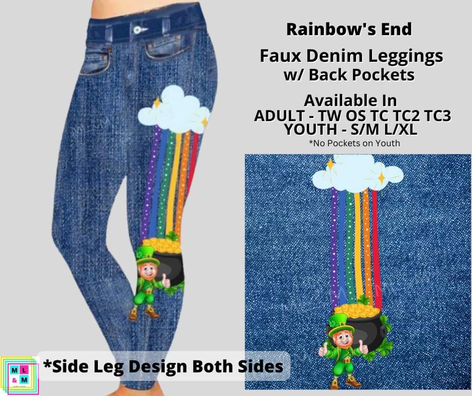Rainbow's End Faux Denim Full Length