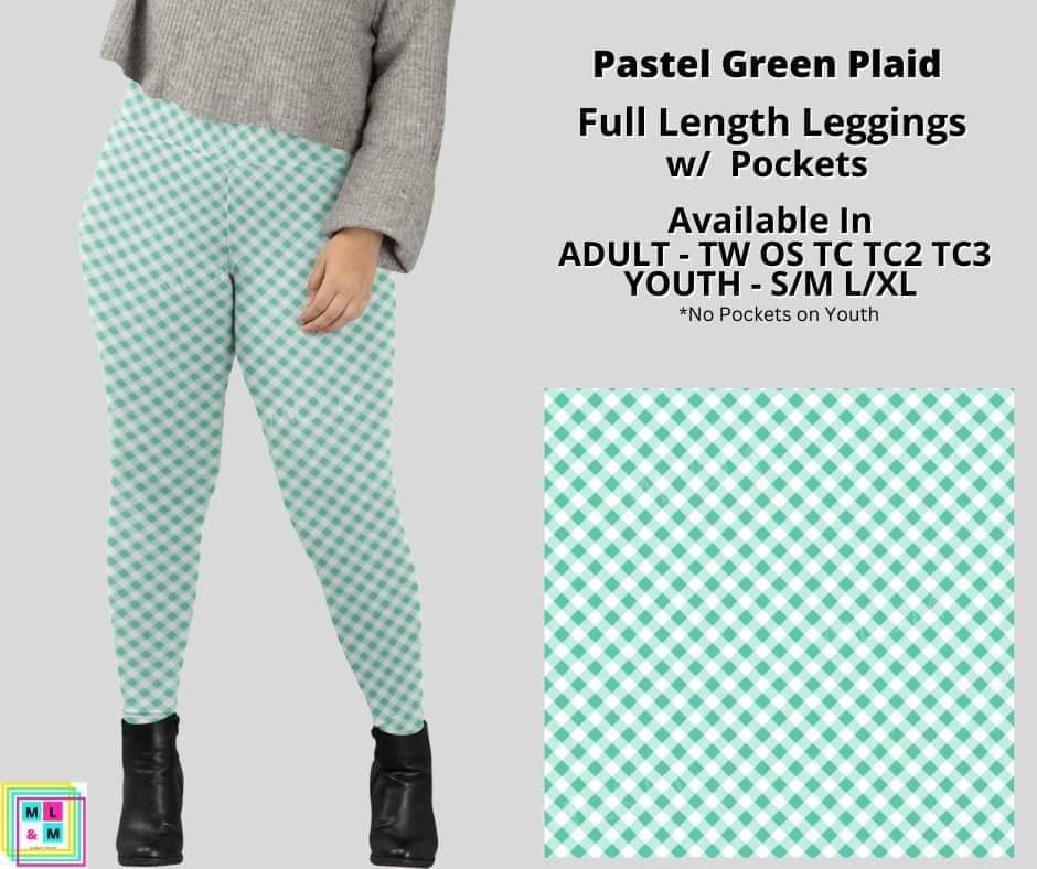 Pastel Green Plaid Full Length w/ Pockets