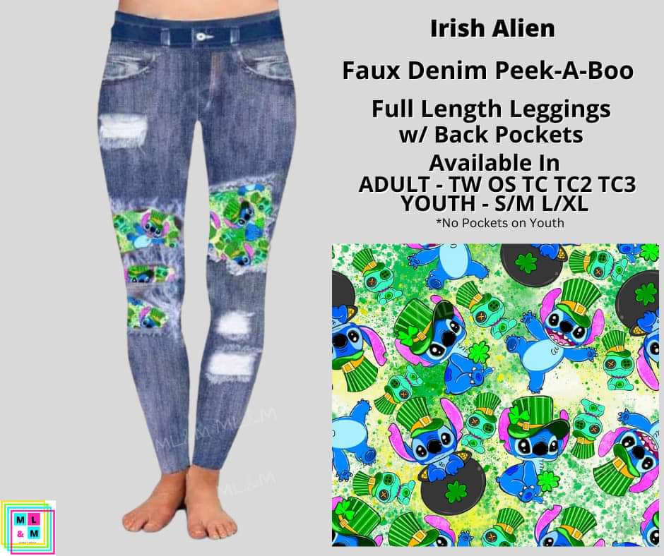 Irish Aliens Faux Denim Full Length