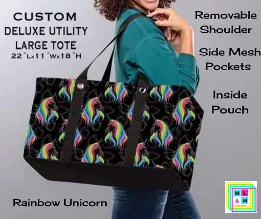 Rainbow Unicorn Collapsible Tote