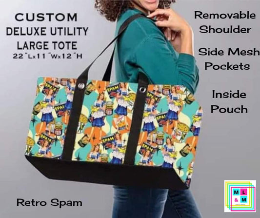 Retro Spam Collapsible Tote