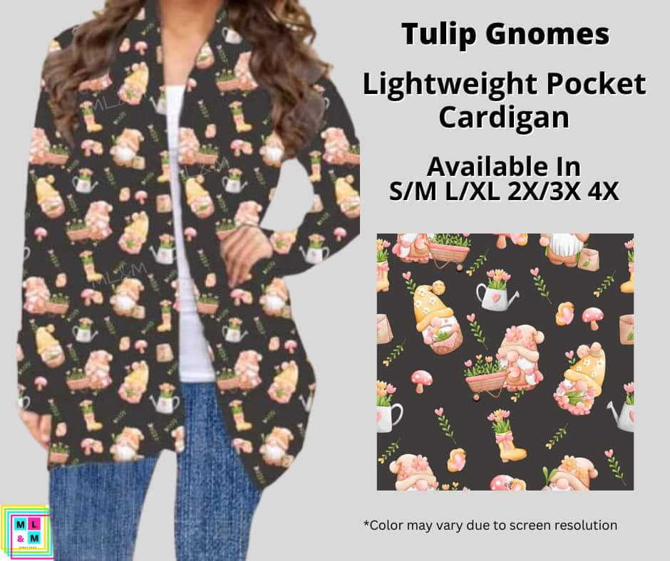 Tulip Gnomes Pocket Cardigan