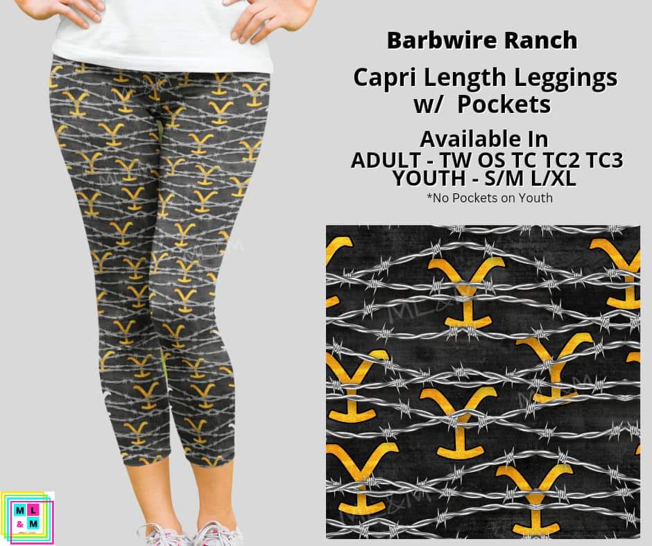 Barbwire Ranch Capri Length w/ Pockets