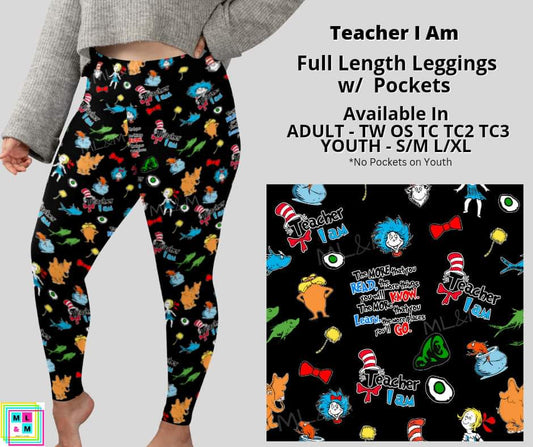 Teacher I Am Full Length Leggings w/ Pockets