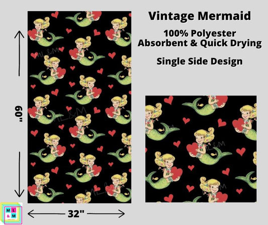 Vintage Mermaid Towel