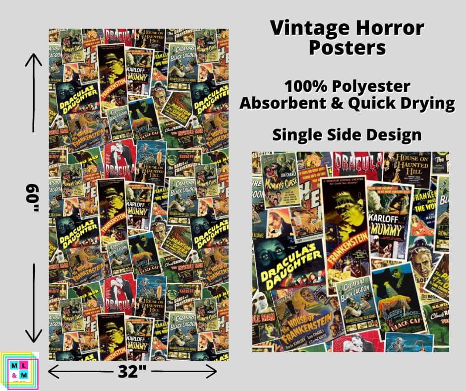 Vintage Horror Posters Towel