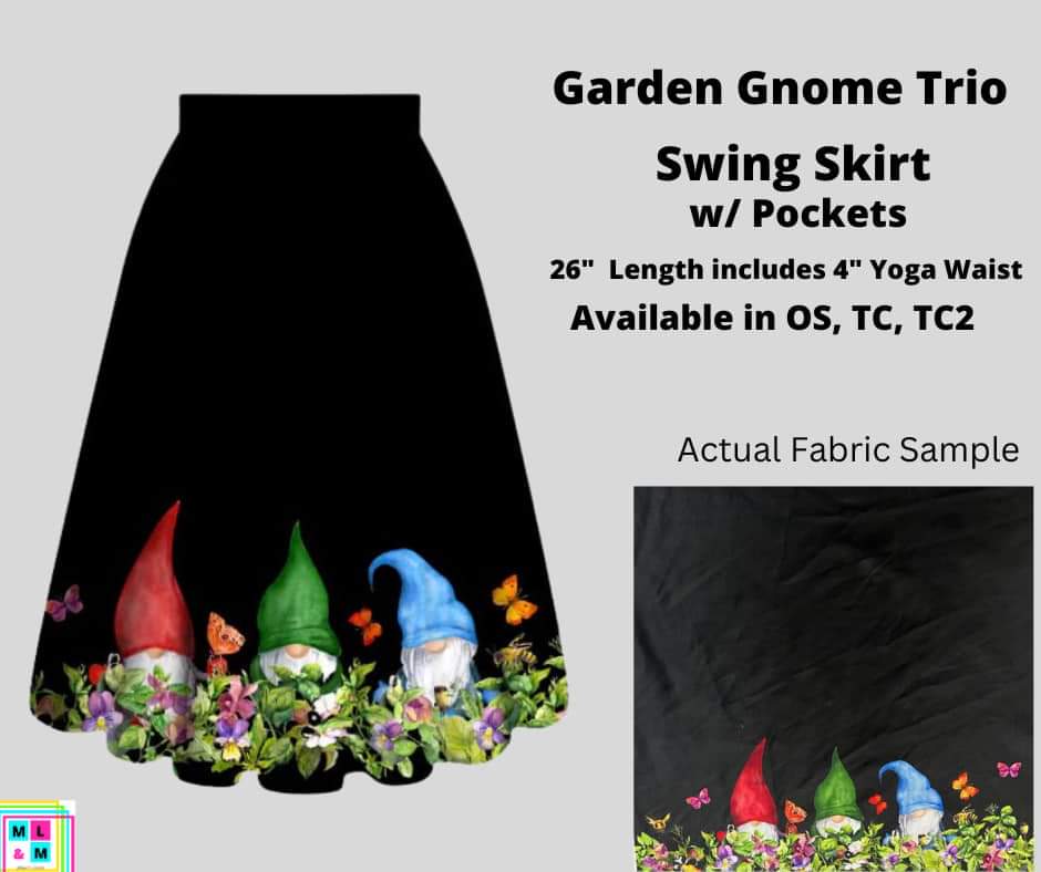 Garden Gnome Trio Skirt