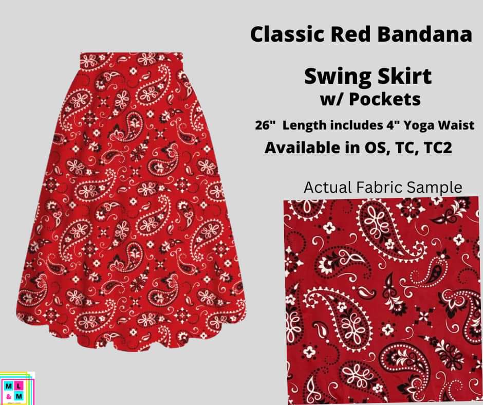 Classic Red Bandana Skirt