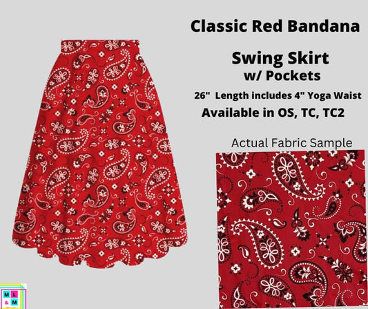 Classic Red Bandana Skirt