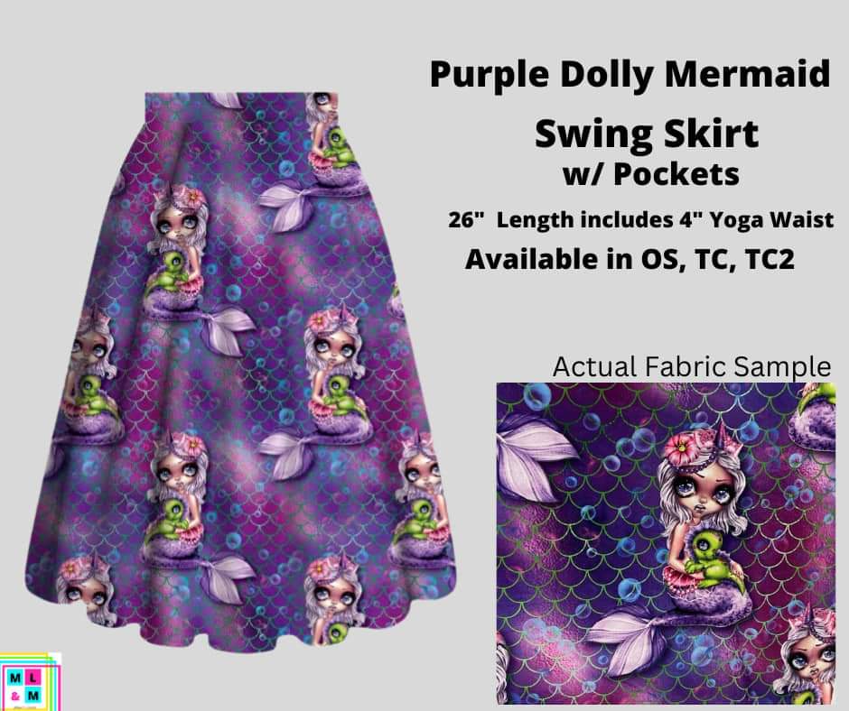 Purple Dolly Mermaid Skirt