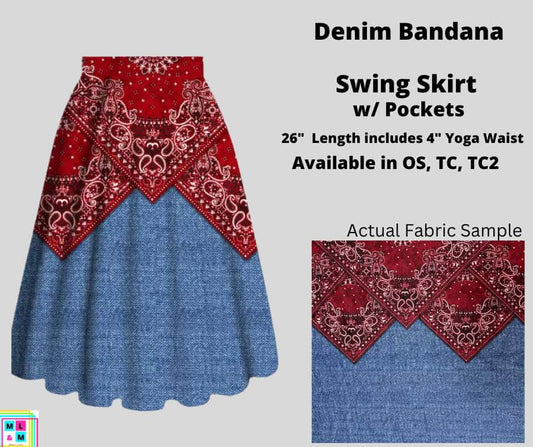 Denim Bandana Skirt