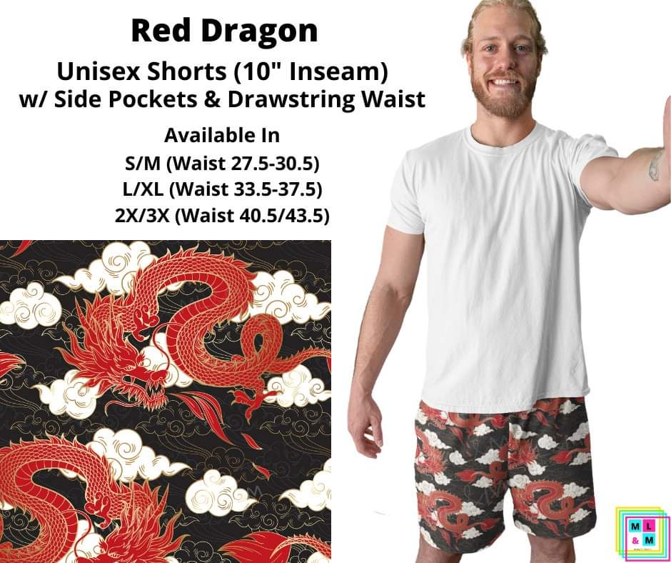 Red Dragon Unisex Shorts