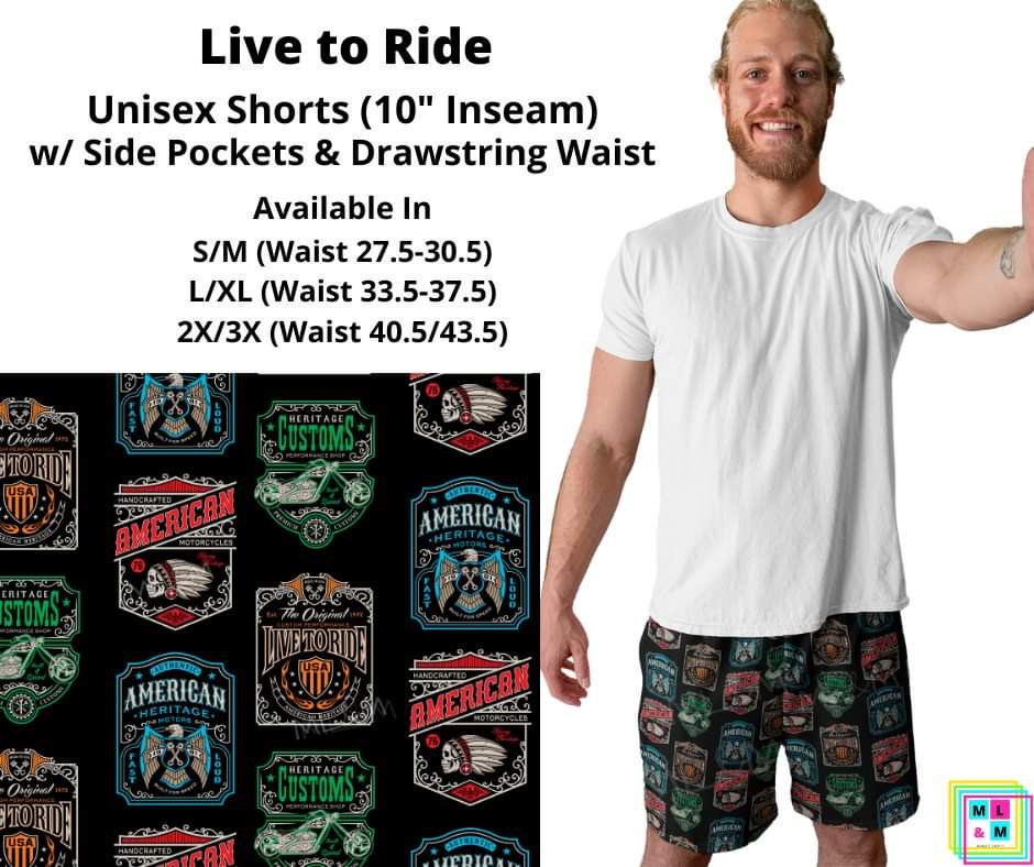 Live to Ride Unisex Shorts