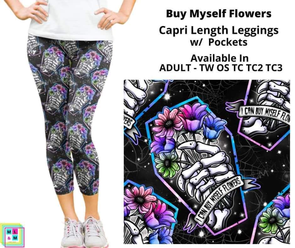 Buy Myself Flowers Capri Length w/ Pockets