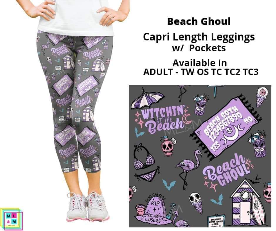 Beach Ghoul Capri Length w/ Pockets