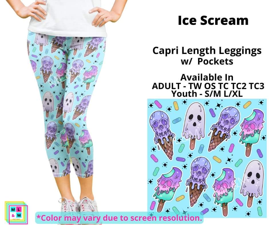 Ice Scream Capri Length w/ Pockets