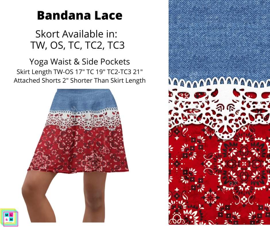 Bandana Lace Skort