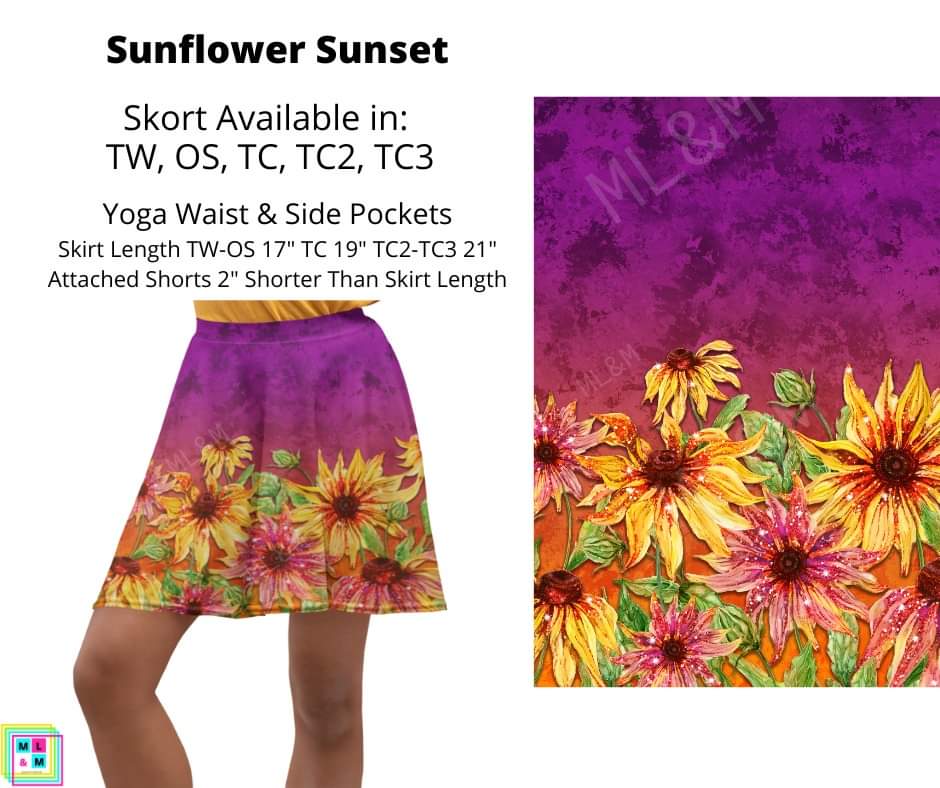 Sunflower Sunset Skort
