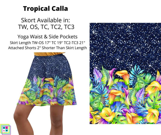 Tropical Calla Skort